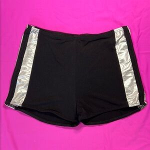 Silver Side Stripe Dance Costume Shorts M/C NWOT